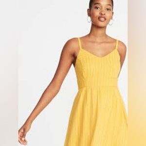 Yellow Old Navy midi cami dress XS